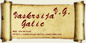 Vaskrsija Galić vizit kartica